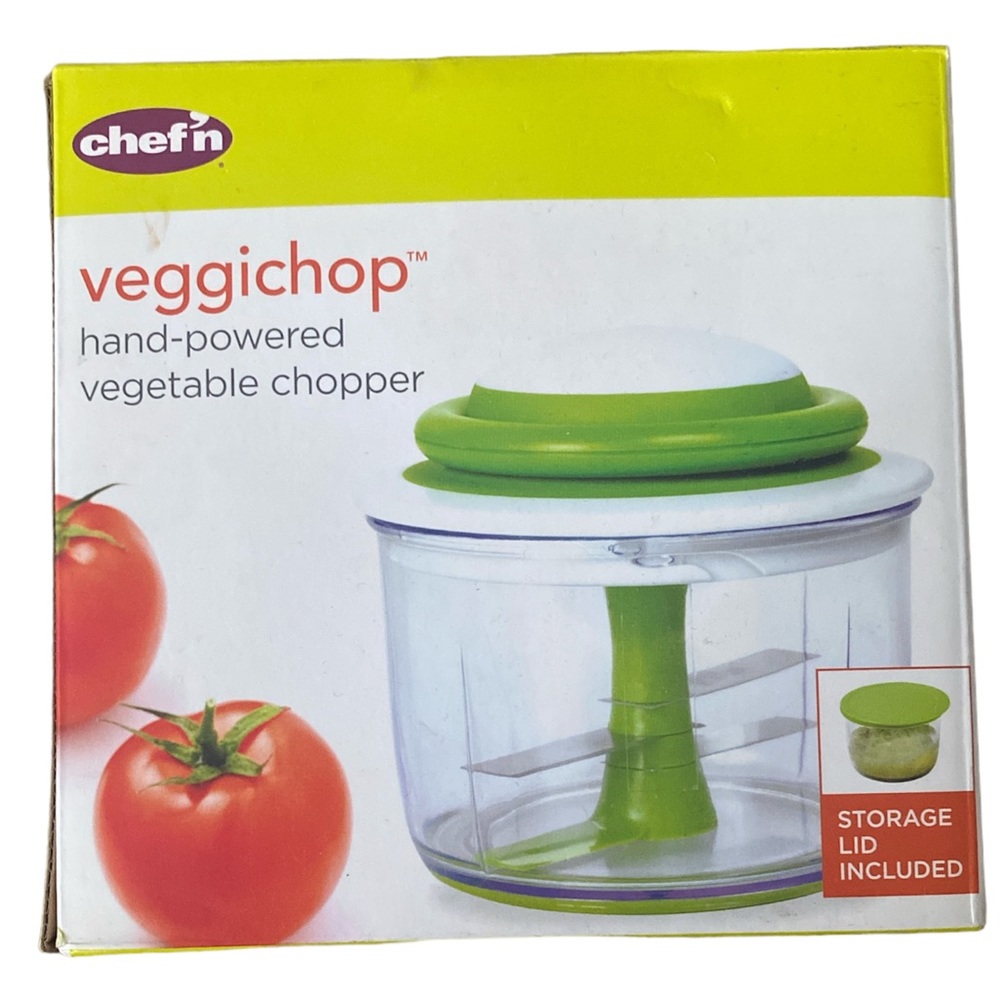 New Veggichop Chef’n Veggie Chopper Mini Vegetable Hand Pull Blade Food Cut